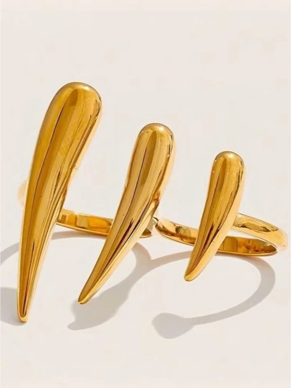 Gold Spike Statement Ring Like New